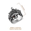 HZMAN Anillo Medusa para hombres y mujeres, de acero inoxidable,