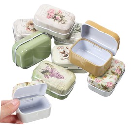 COLLBATH Pack of 8 Cardboard Storage Boxes for Home Jewellery Boxes with Lids Tea Container Decorative Boxes with Lid Rectangle Tin Box