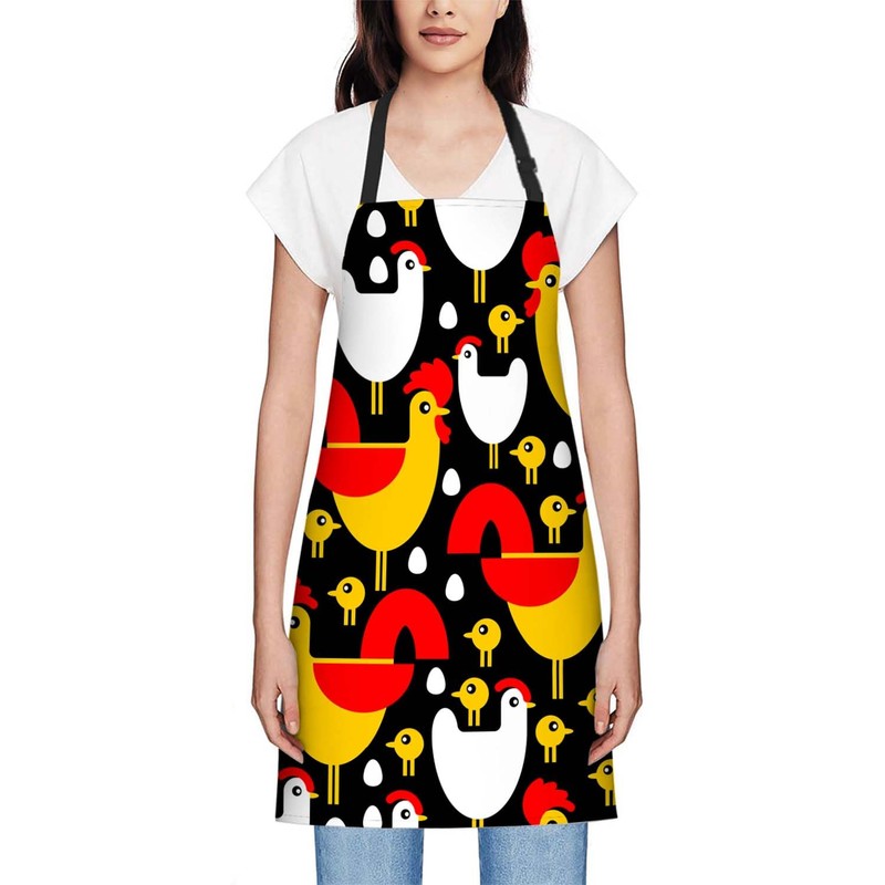Smooffly Chicken Rooster Apron - Men & Women's Cooking &