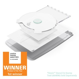 Sizzix Stencil Accessory – Stamp & Spin Tool, Clear