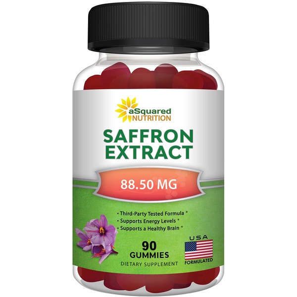 Saffron Gummies - Saffron Extract Supplement - Pure Gummy Supplements Alternative to Capsules, Pills, Powder & Tea