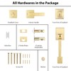 Haidms Gold Front Door Handle and Deadbolt Set, Entry Door