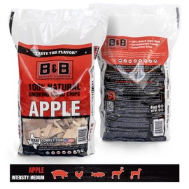 BBQ Wood Chips for Smoker Variety Pack (6 Flavors) Apple, Mesquite, Hickory, Cherry, Pecan, Post Oak Wood Chips for Smoking, Grilling & Camping, 180 Cu. in Per Bag - Made in USA