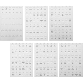 Etiquetas Adhesivas 216 Pegatinas Impermeables y Resistentes al Aceite en Español para Clasificación Conveniente para Tarros de Especias en Cocina y Hogar