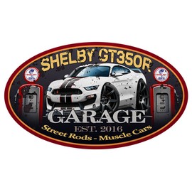 2016 2017 Shelby GT350R Mustang Muscle Car-toon Wall Art Graphic Decal Sticker (4 Ft)