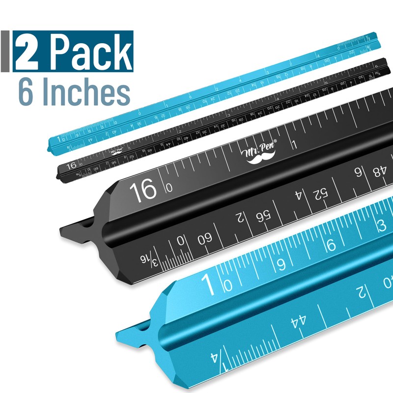 Mr. Pen- Small Architectural Scale Ruler, Aluminium, 6 Inch, 2