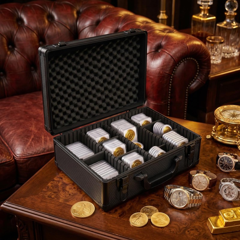 BAGAKE Graded Coin Storage Box for NGC/PCGS Slabs - Holds