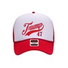 Trump 47 Trucker Hat, Mid Profile Trucker Hat (Red White)