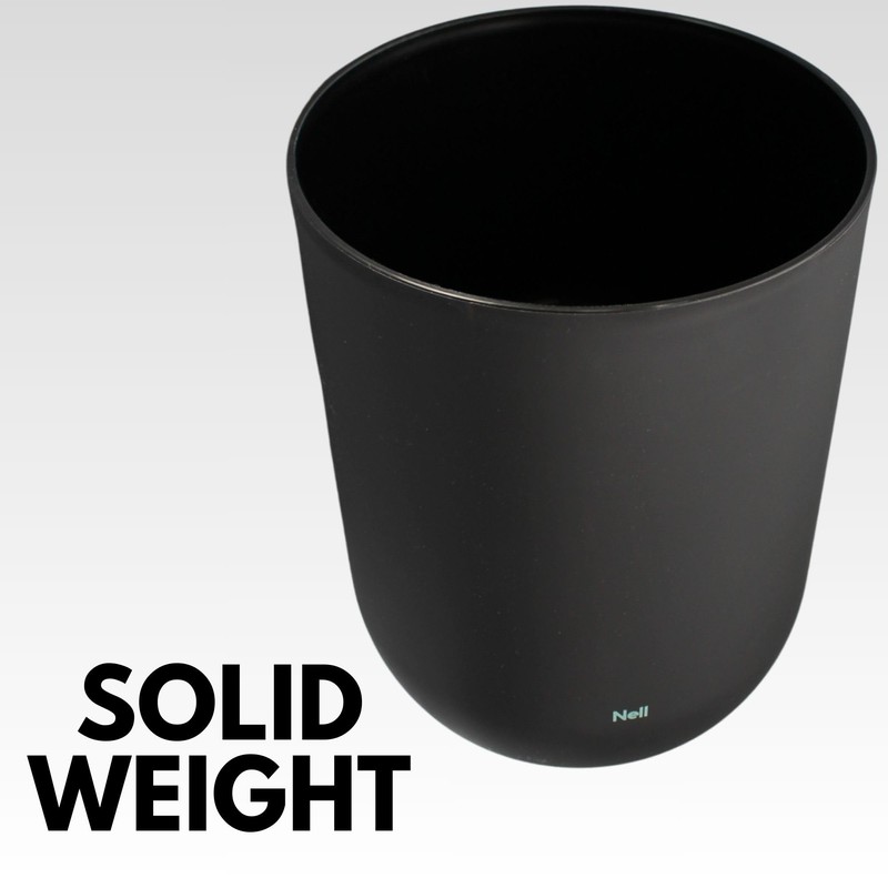 Nell Waste Paper Bin, 10 L, Black, Modern Bin without