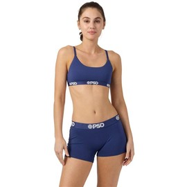 PSD Women's Navy Spaghetti Strap Bra - Premium Modal Fabric, Adjustable Straps, Scoop Neckline, Comfortable Sports Bralette