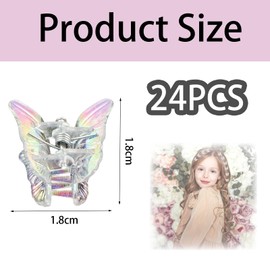 24Pcs butterfly hair clips, butterfly clips, mini hair clips, Butterfly Claw Clip, small hair clips, hair accessories for girls, Tiny Cute Hair Accessories for Women Girls Kids