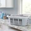 Rubbermaid Laundry Basket XL Hip-Hugger Basket 2.1-Bushel White Laundry Storage/Bathroom/Bedroom/Home