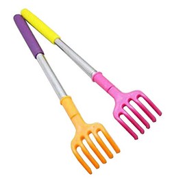 Qaoquda Back Scratcher 2 Pcs Portable Stainless Steel Extendable Telescopic Plastic Backscratcher (Color Random)