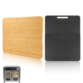 Cutting Board for Emeril Lagasse 26 QT Extra Large Air Fryer, Heat Resistant Bamboo Cutting Boards with Heat Resistant Mat for Emeril Lagasse Air Fryer Accessories