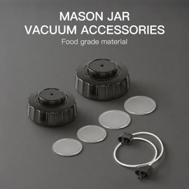 MEGAWISE Jar Sealing Accessory Kit for MEGAWISE &FoodSaver Vacuum machines Regular and Wide Mouth