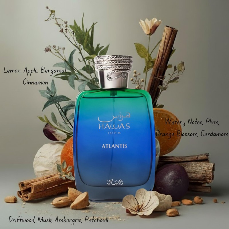 RASASI Hawas Atlantis Eau de Parfum for Men, 100ml (3.4