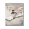 Stupell Industries Bird on Winter Branch Canvas Wall Art Design