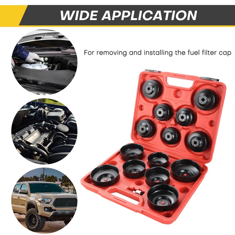 Acymner 15PCS Oil Filter Cap Wrench Tool | Universal Oil