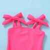 YOUNGER TREE Toddler Swimsuit Girl Color Block Stripe One-Piece Swimwear