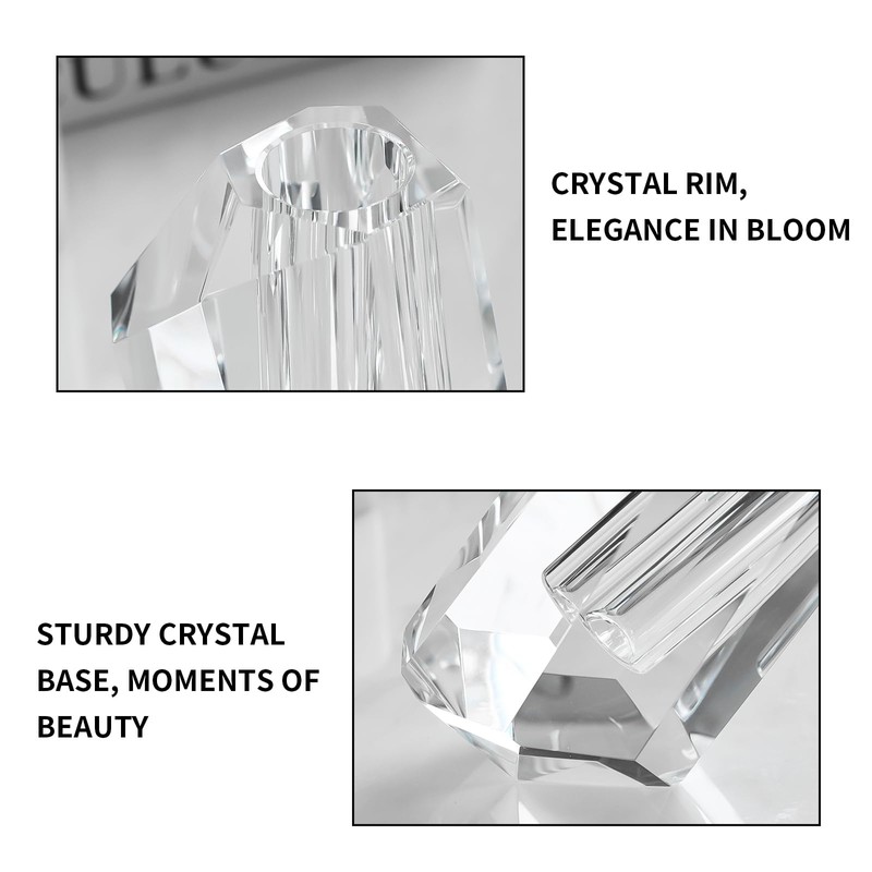 Crystal Vases Can be Tilted,Living Room, Dining Table Centerpieces Decor,
