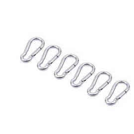 XCHTX Carabiner Clip, Spring Snap Hooks, Heavy Duty Stainless Steel 304,Small Carabiner Clips,in/Outdoor Rope Connector 6Pack