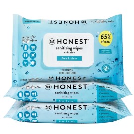 Honest The Honest Company Sanitizing Alcohol Wipes Kills 99% 300 Count (6 Packs of 50)