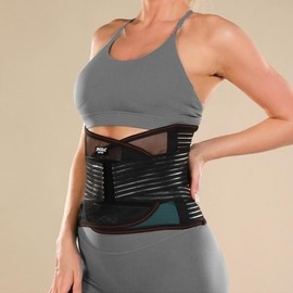 Waist compression belly band daily fitness corset belt slim waist strap waist protector Black XL