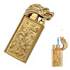 QFECT Torch Lighter, Windproof Double Flame Dragon Butane Lighter, Cool