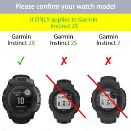 iDaPro [4 Pack] Screen Protector for Garmin Instinct 2X Solar Watch + Silicone Anti-dust Plugs Tempered Glass Anti-Scratch Bubble-Free