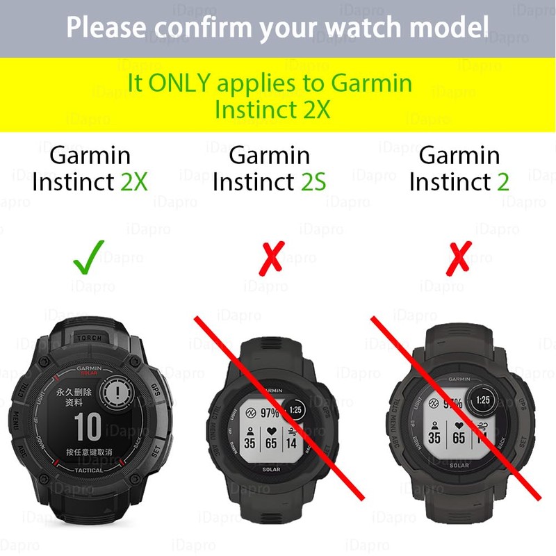 iDaPro [4 Pack] Screen Protector for Garmin Instinct 2X Solar