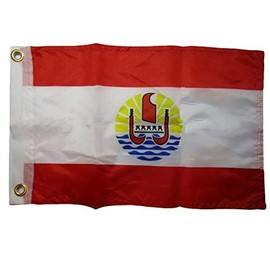 Trade Winds 12x18 12"x18" French Polynesia 100% Polyester Motorcycle Boat Flag Grommets Premium Fade Resistant