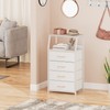 Furnulem Tall 4 Drawers Dresser, Vertical Storage Tower for Bedroom,