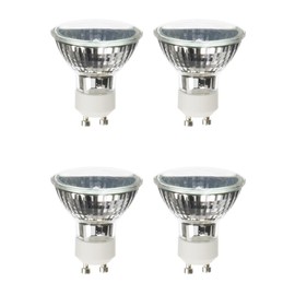Anyray A1817Y (4)-Bulbs 20 Watt GU10 Base 20Watts BAB Halogen Flood Light Bulb 120-Volts 20W Lamps (4-Bulbs)