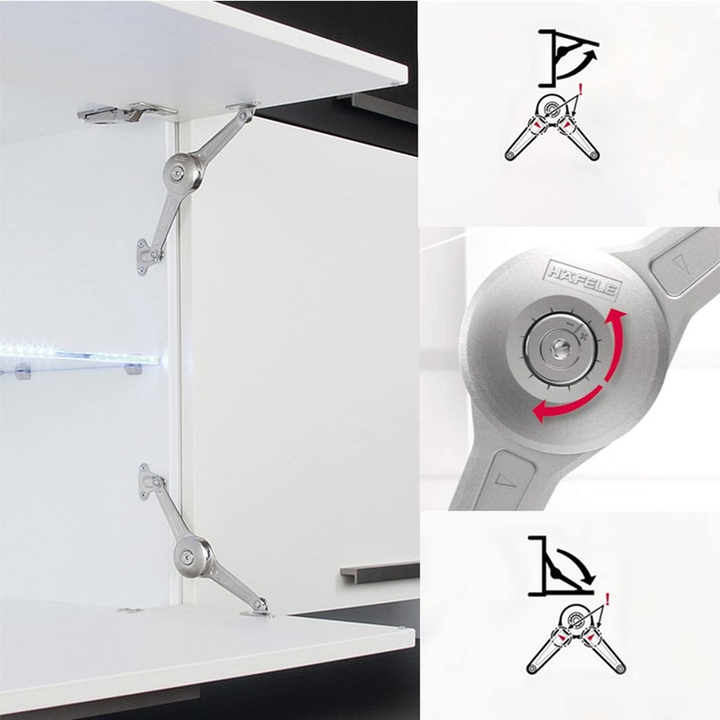 HAFELE Duo Standard Flap Lid Stay Lift Support System for