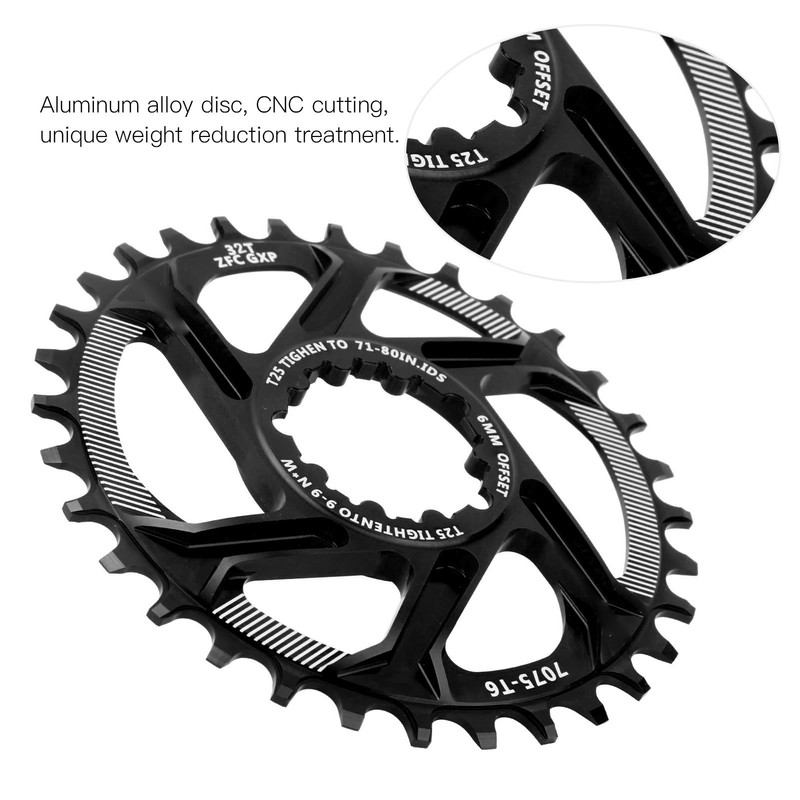 Bike 32T Single Speed Chainring 6mm Offset Direct Mount Narrow
