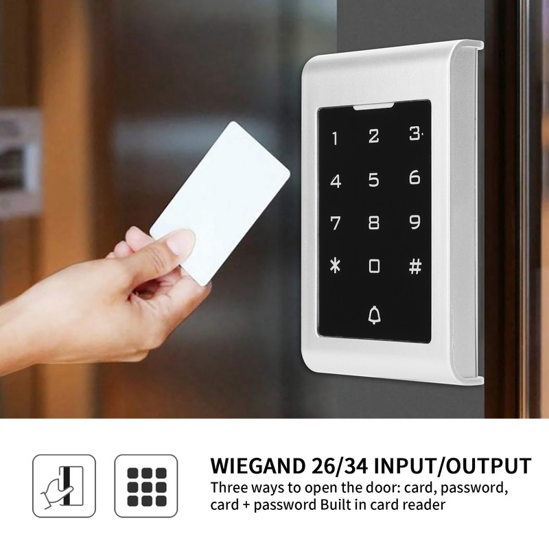 Touch Door Keypad 125KHz Password Card Lock Wiegand26/34 Access Control