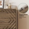 Algherohein Shoe Storage Cabinet with Hand-Carved Raised Embossed 2 Flip