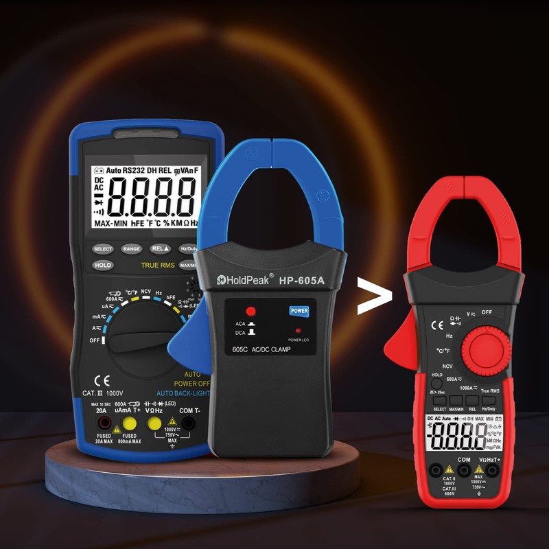 HOLDPEAK HP-605A - Probador de sonda de abrazadera de corriente