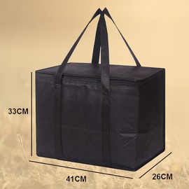 Komoke Foldable Cool Bag with Base Plate, 41 x 26 x 33 cm, Cool Box for Transport, Picnic and Car, Ideal for Freezing Goods and Food