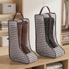 4 Pcs Boot Bags with Handles for Cowboy Boots Houndstooth