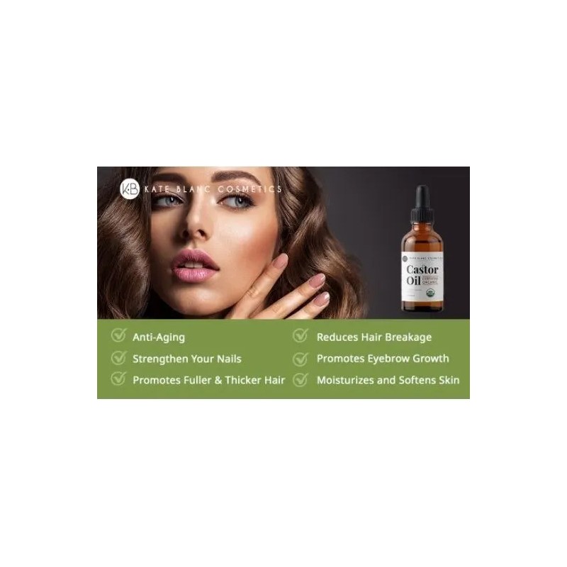 Aceite Ricino Crecimiento Pestaña Castor Oil Kate Blanc 60ml