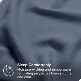 Bare Home King Sheet Set - Luxury 100% Linen King Bed Sheets - Deep Pockets - Easy Fit - 4 Piece Set - Bedding Sheets & Pillowcases (King, Indigo)