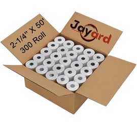 Jayard 2-1/4"X50' Thermal Paper Rolls For Credit Card - Cash Register Rolls - Premium Register Tape Pos Thermal Printer Paper (300 Rolls)