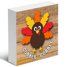 Funny Thanksgiving Decorations, ‘Gobble Gobble’, Funny Wooden Box Sign Decor, Home Decor, Living room, Kitchen, Shelf, Table, Desk Decor, Thanksgiving Gifts. (046)