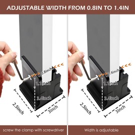 Hapivida Bed Risers, Pack of 4 Adjustable Table/Desk Chair Risers, Rubber Bed Frame Risers, Furniture Leg Risers with Screw Clamp (White)