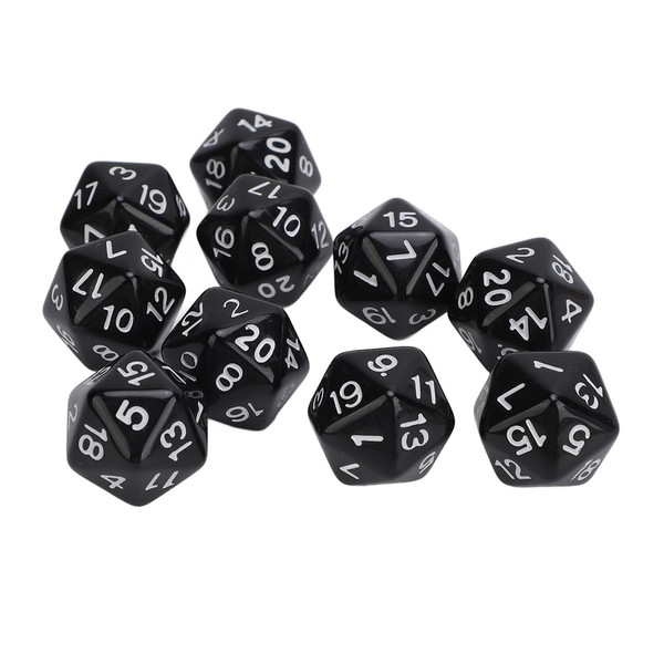 Polyhedral Dice Set, 10 Pieces D20 Polyhedral Dice, 20 Sided