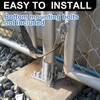 Zonon 2 Pcs 2 1/2 Inch Chain Link Fence Metal