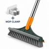 3-in-1 Floor Scrub Brush with Extra-Stiff Bristles – 40.55" Long