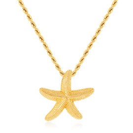 LILIE&WHITE Gold Meerestern Halskette für Damen– Elegante Schimmernde Starfish Anhänger Kette, Hypoallergen und Langlebig, Geschenk für Damen