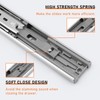Probrico 1 Pair 18 Inch Rear/Side Mount Drawer Slides with